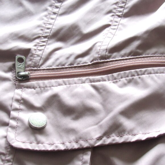 Cole Haan Signature Ladies Pink Rain Jacket, Hood, Zipper and Snap, Pockets J116 - Picture 5 of 11